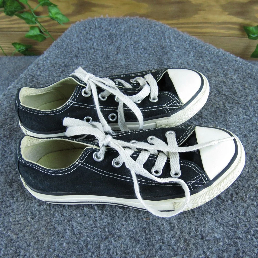 Converse Unisex Sneaker Low Top Sz T 12 Medium Black Fabric‎ Lace Up